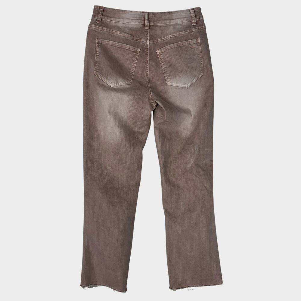Grace & Lace Size 6 Mel's Fave Distressed Cropped Straight Leg Colored Jeans - Picture 3 of 6